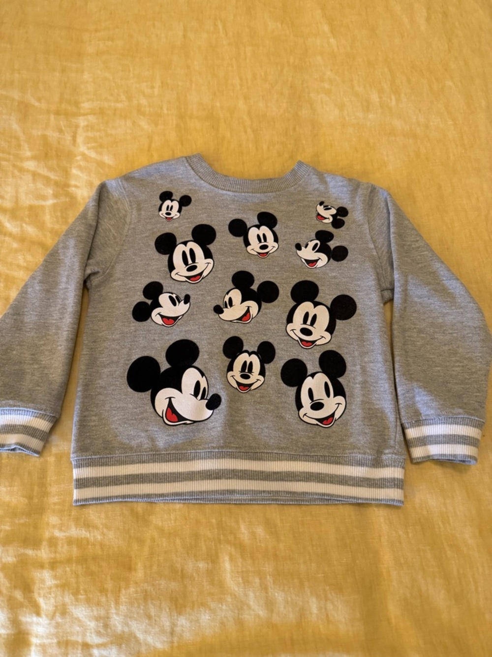Disney Grey Mickey Mouse Faces Sweatshirt
